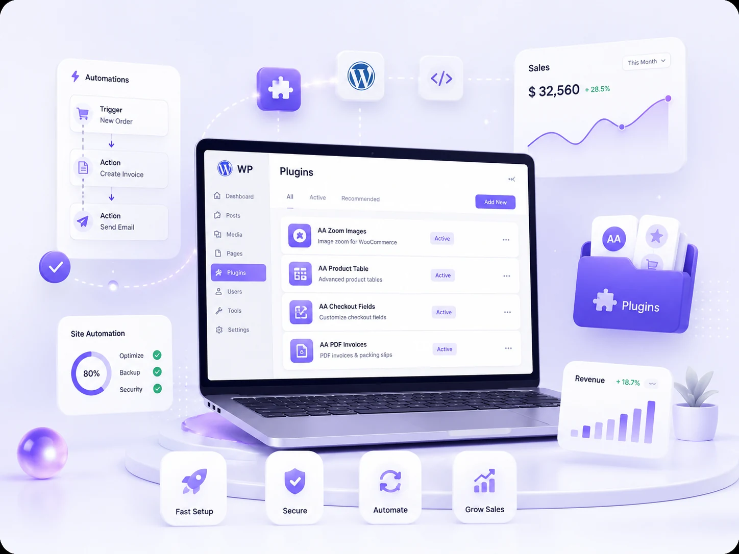 WordPress плагины и автоматизация сайта