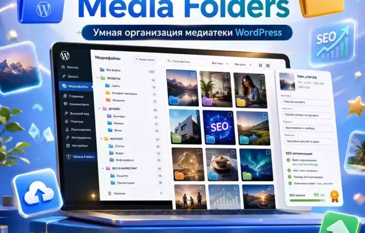 Tatiana Media Folders — папки, SEO и безопасная оптимизация медиатеки WordPress